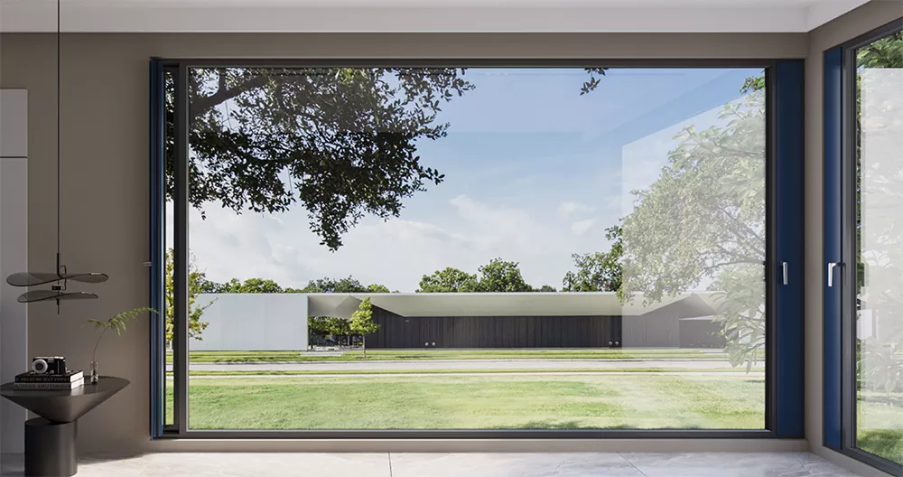 Janelas de alumínio inovadoras com microventilação para edifícios residenciais e comerciais modernos