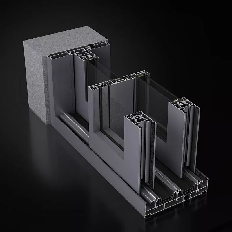 Elétrica construída em Blinds Louver Aluminium Sliding Window